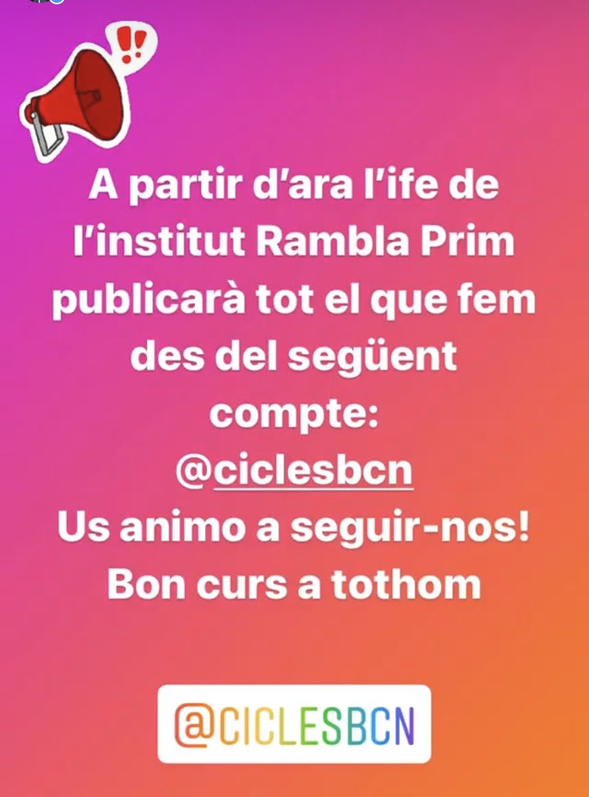 Seguiu-nos a @ciclesbcn