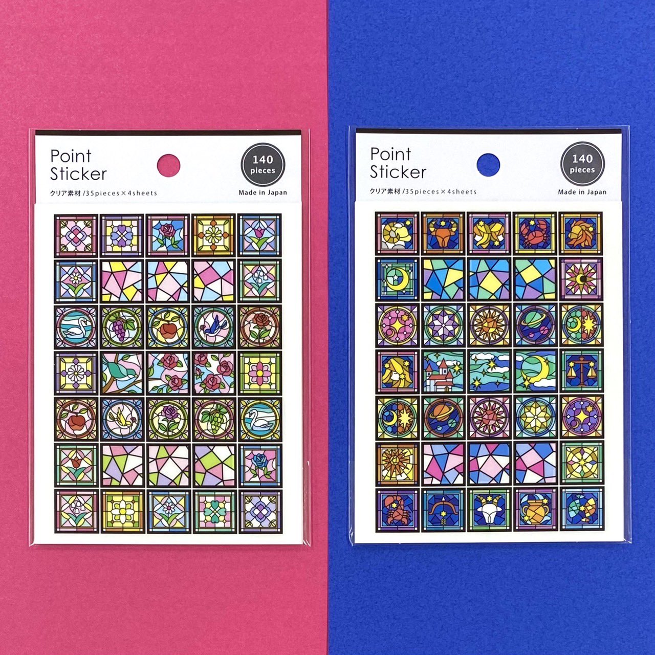 Twitter 上的 Gaia Co Ltd 人気のステンドグラスデザインがpointstickerで新登場 花 には薔薇 チューリップ すずらんなどのお花 をはじめ 鳥や果物など可愛いモチーフがたくさん詰まっています 星 には太陽 や月 だけでなく12星座全てが描かれ