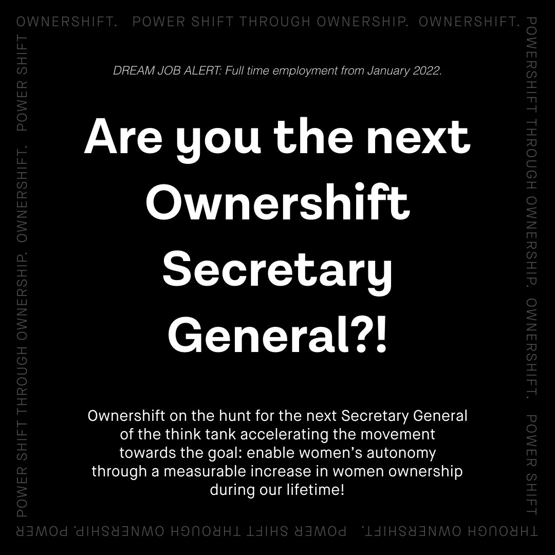 Dream job alert!
Now recruiting a new secretary general to Ownershift fairplace.se/jobs/1328533-g…