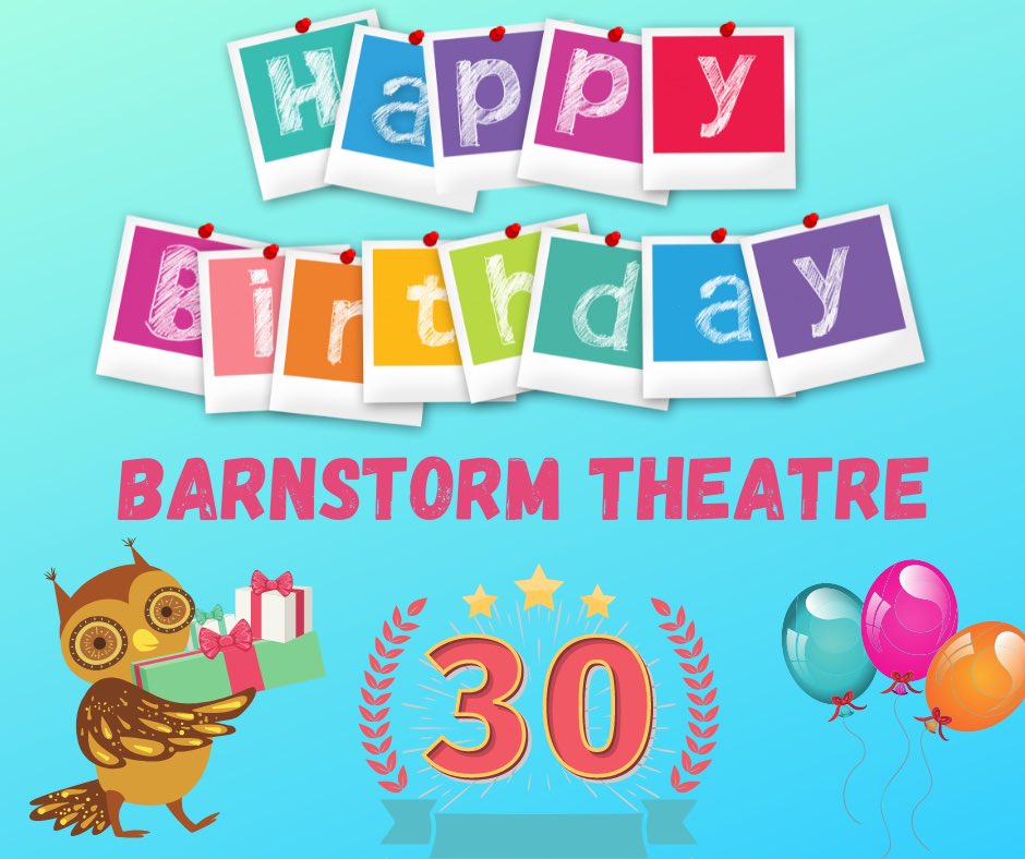 barnowlprodKK's tweet photo. Happy Birthday to 30th our mentors, our friends, and a shining light in theatre @BarnstormTC ❤️🎉🎭🥳 https://t.co/VSszv6hAt1