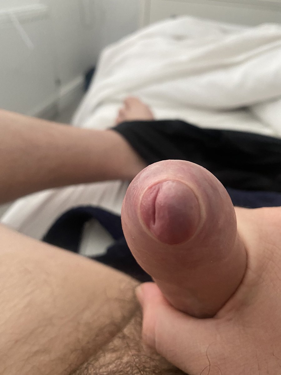 StretchPhimosis's tweet photo. The start of my journey picture 1 is erect with no pressure picture 2 is erect pulling my foreskin back with as much pressure as I am comfortable with. https://t.co/vzs7rmPbZ7