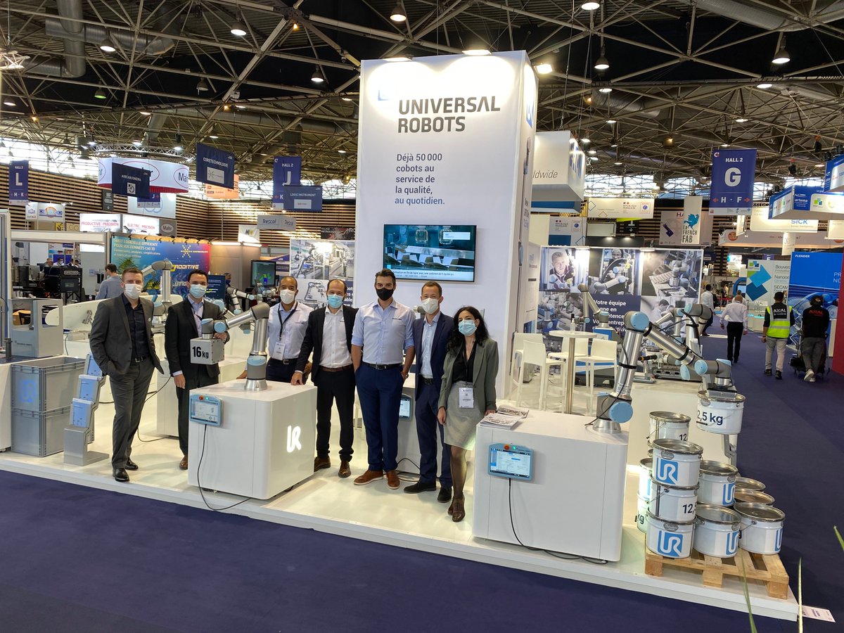 UR_France's tweet image. Quatrième et dernière journée à @Salon_GI : c&apos;est le moment ou jamais pour découvrir les 7 applications #cobotiques présentées sur notre stand 2G116 et venir à la rencontre de notre équipe France !

#cobotique #cobot #cobots #innovation #automatisation #GiLyon21 #FranceRelance