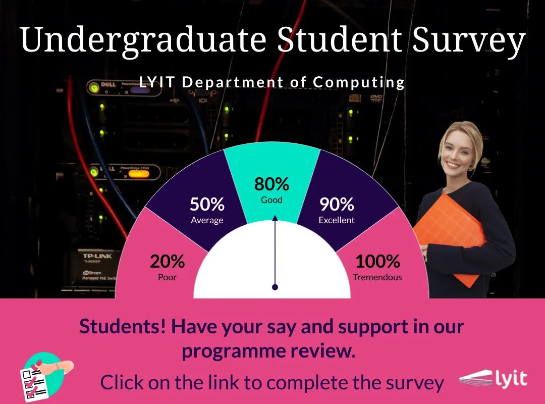 LYITComputing's tweet image. ATTENTION 1st-4th Yr Students - We want to hear from our **Under-Graduate** students! Tell us what you think about your course and help us improve it! forms.office.com/r/rhaPJEyixr
