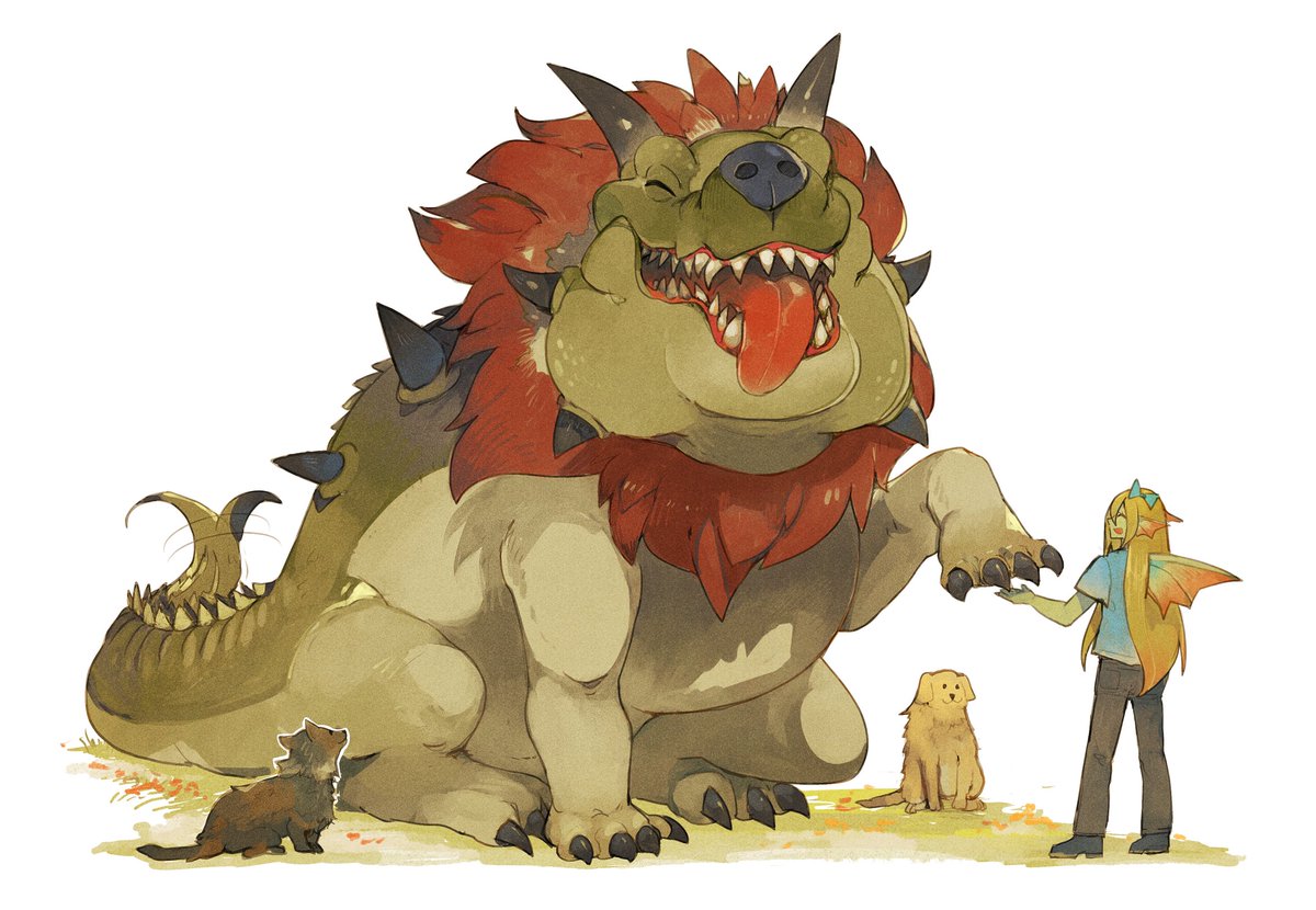 bowser spikes tail wagging pants blonde hair long hair wings teeth  illustration images