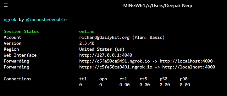 deepakNegiWeb's tweet image. Ngrok
Allows you to expose a web server running on your local machine to the internet.
Just tell ngrok what port your web server is listening on.
checkout : ngrok.com/docs
 #webdevelopment #FrontEndDevelopment #reactjs #nextjs #SoftwareEngineer #ngrok