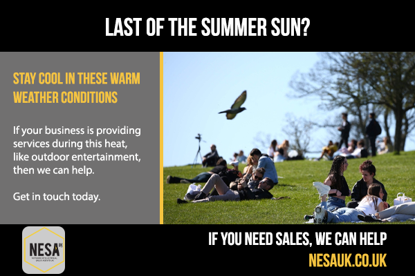 Although Summer is almost at a close, we are still facing warm weather ahead! If you are providing outdoor entertainment or need indoor support to stay cool, contact your #SalesAgent at #NESAUK for support.
 
#ElectricalWholesale