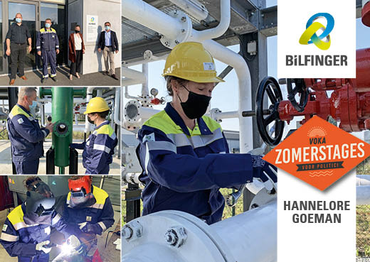 Voor de derde keer op rij organiseerde Bilfinger een <a href="/vokavzw/">Voka - Vlaams netwerk van ondernemingen</a>  #zomerstage. Vrijdag maakte politica Hannelore Goeman kennis met Bilfinger.  Naast een gesprek over de #arbeidsmarkt en het #onderwijs kreeg ze ook de kans om zelf te proeven van de vakken #lassen en #montage.