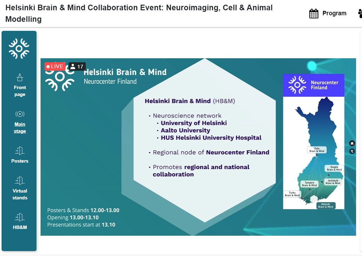 Helsinki Brain & Mind Collaboration event has just started! We hope that all attendees have an interesting and informative day!

#CodedToConnect https://t.co/7b3dCGnyxD