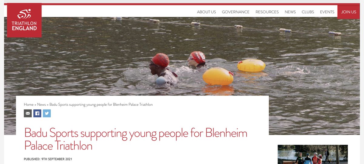 Check out 'Badu Sports supporting young people for Blenheim Palace Triathlon' from Triathlon England triathlonengland.org/news/badu-spor… via @triengland