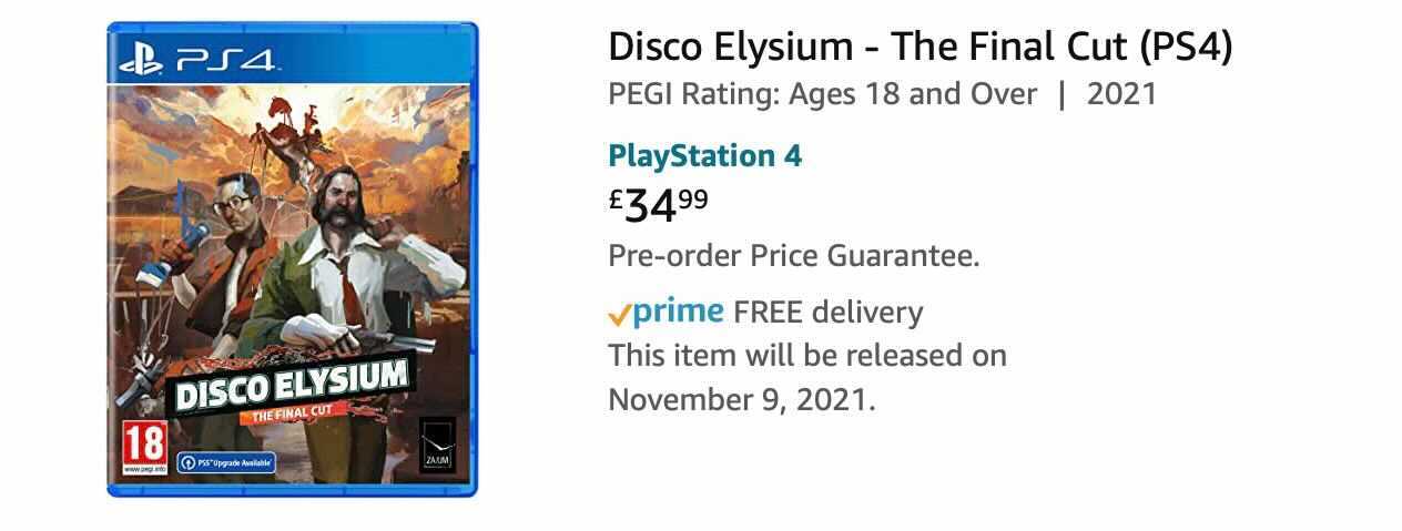 Disco Elysium: The Final Cut for PlayStation 4