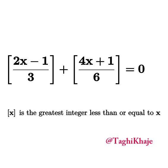 TaghiBehradfar's tweet photo. #mathematics #precalculus #greatestintegerfunction #onlinemath #mathfriends #mathsolvers #mathhelpers #follow #donate #equation #mathteacher https://t.co/JaaI8ifVLs