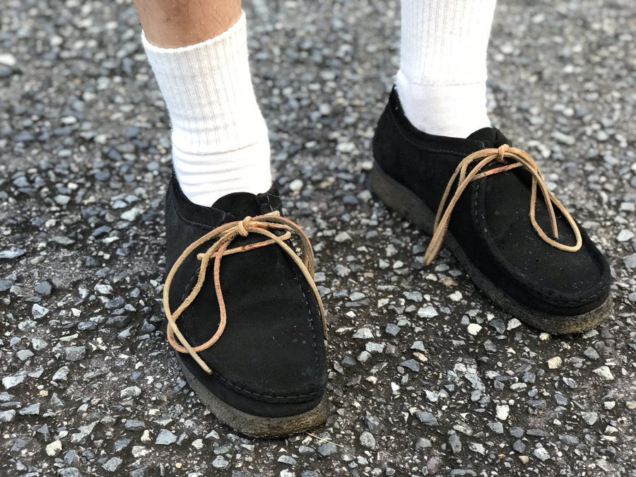 都内で 箱 替え紐付き Clarks クラークス Wallabee ワラビー モカシン Landmobility Ie
