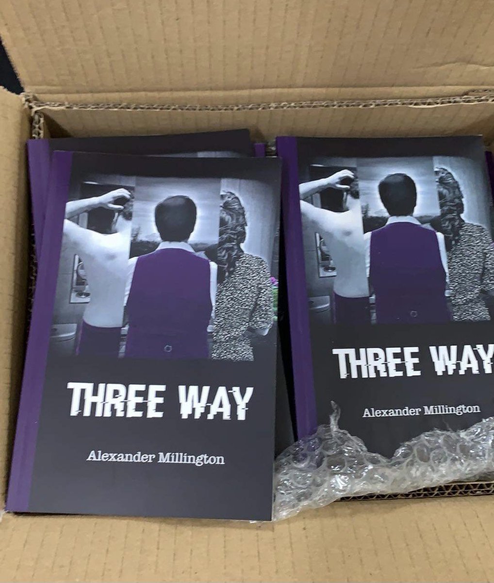 A huge thank you to @QueerLitUK for stocking copies of the script for #ThreeWay2021!! You’re doing amazing work for #BiVisibility in your store 💜

Hope you can make it to the show this week at @footlightshouse as part of the @GMFringe 😁

#QueerLiterature #LGBTQ