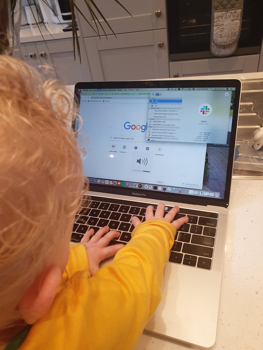 NicolaByrnex's tweet photo. If anyone is waiting for a reply this week, my little helper will be back to you soon 🙄🤪🙈 #Sickbaby #Workingmammy https://t.co/AX6dHeFnXL