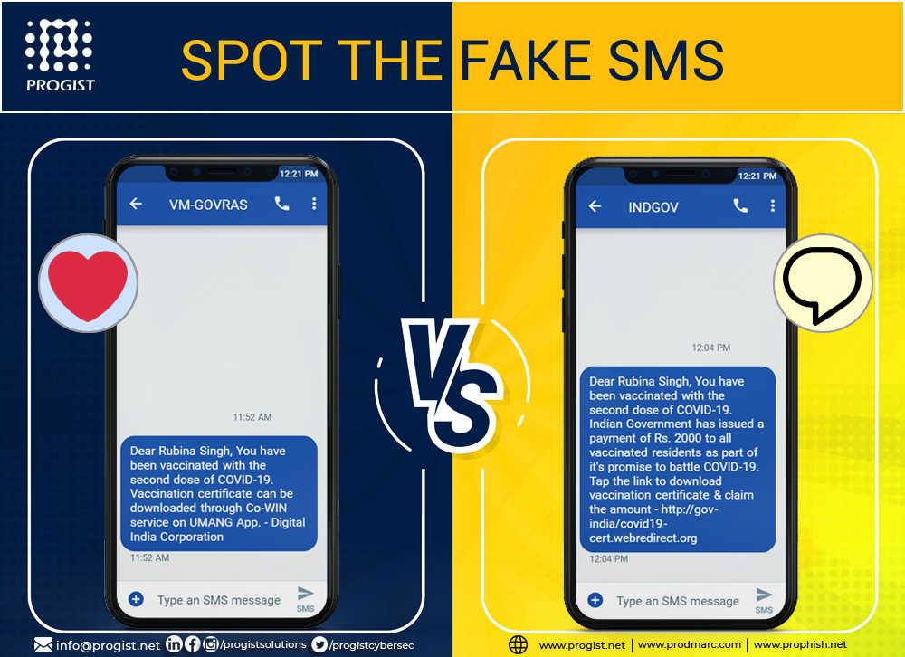 Which of the two according to you is a #FakeSMS?
Like for left
OR Reply for right

#Smishing #Phishing #ProPHISH #CyberSecurity #CovidScam #Covid_19 #COVID19 #COVIDVaccineScam #CyberCrime #Vishing #CyberAttack #CyberScam #CyberSecurityAwareness #StayCyberSafe #ThinkBeforeYouClick