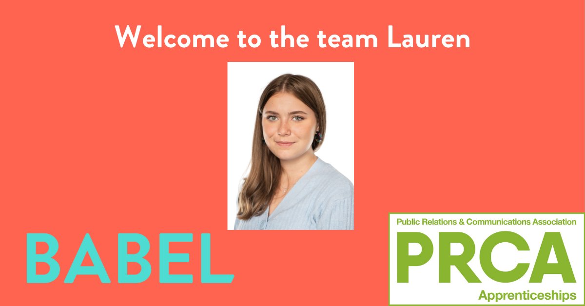 BabelPR's tweet photo. A warm welcome to our new @PRCA_HQ #PRapprentice, Lauren O’Harrow! With experience in #socialmedia management, @LaurenBabelPR is joining the Babel team as a #PRassistant. We are excited to have you on board! @PRapprentices #earnandlearn #techPR https://t.co/yXYBdSxhLS
