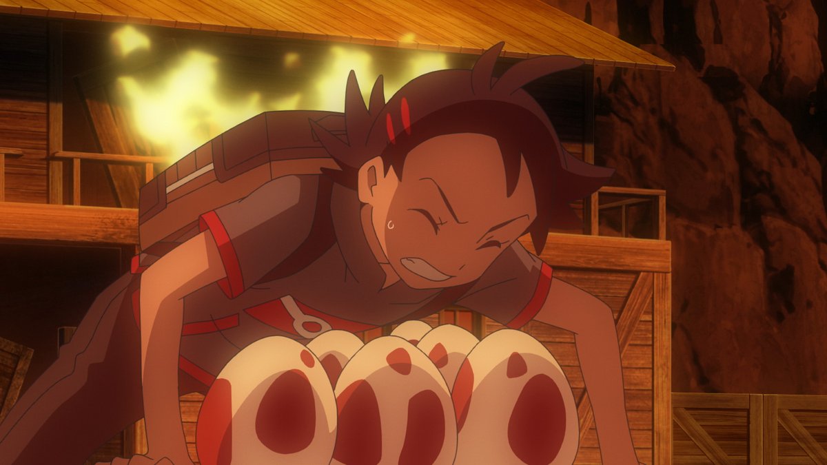 アニメ ポケットモンスター 公式 アニポケ 第80話 プロジェクト ミュウ のトライアルミッションのために イッシュ地方にある とある火山地帯の町を訪れたサトシとゴウ トライアルミッションの目的である ウルガモス の黄金の鱗粉を手に入れようと アニメ ポケットモンスター 公式 アニポケ 第80話 プロジェクト ミュウ のトライアルミッションのために イッシュ地方にある とある火山地帯の町を訪れたサトシとゴウ トライアルミッションの目的である ウルガモス の黄金の鱗粉を手に入れようと