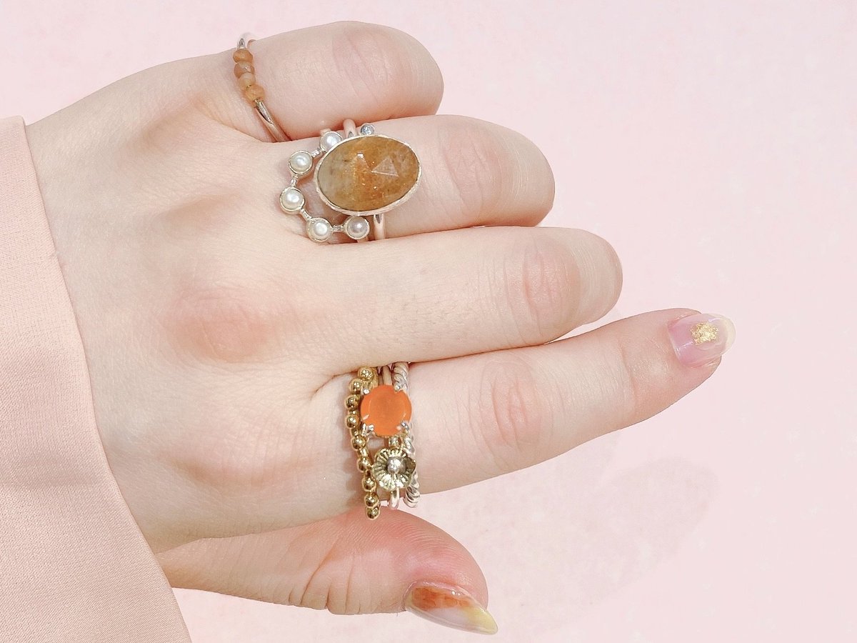 新素材新作 bijumam⑥ オレンジ系リング リング - farecasagiarre.it