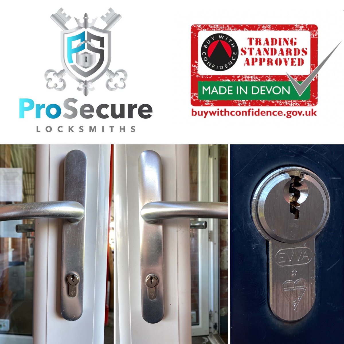 prosecurelock's tweet photo. Another Evva installation. This time for a commercial client in #Paignton. A series of 8 cylinders in total all keyed alike on our own restricted EPS key profile ๐ @AldridgeSec @BWCsouthwest @BWCconnect @TorquayNetwork #BoostTorbay #prosrcure #Torbay https://t.co/gQoUSzEjAq