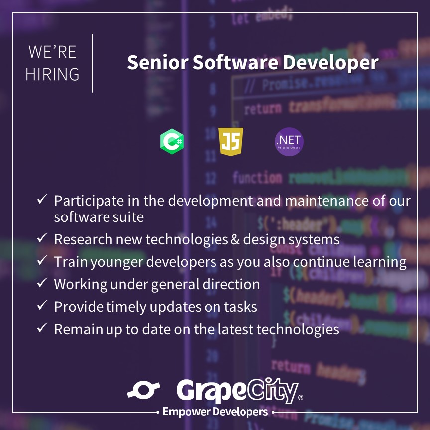 grapecity_al's tweet image. APPLY NOW at info@grapecity.com
#grapecityal #grapecitylife #valuesthatprevail #hiring #softwaredeveloper #recruiting #nowhiring #recruitment #developer