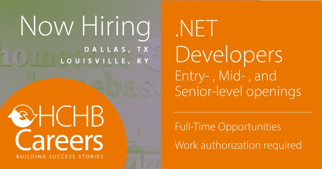 HCHBInfo's tweet image. HCHB Developers focus on scaling and innovating our platform to manage our customers’ workflow from intake to billing. Tag someone you know who could be interested in enhancing and maintaining complex products. bit.ly/3gwKw4y #BuildingSuccessStories #NETDevelopers #Job