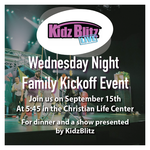 fbcpscampus's tweet photo. Join us next Wednesday for our big Wednesday Night kickoff event! KidzBlitz will be hosting an evening full of fun and games for the whole family. We'll have pizza and drinks for everyone. Registration for Wednesday Night Activites will be opening at 6:15. https://t.co/Rcs41uNcim