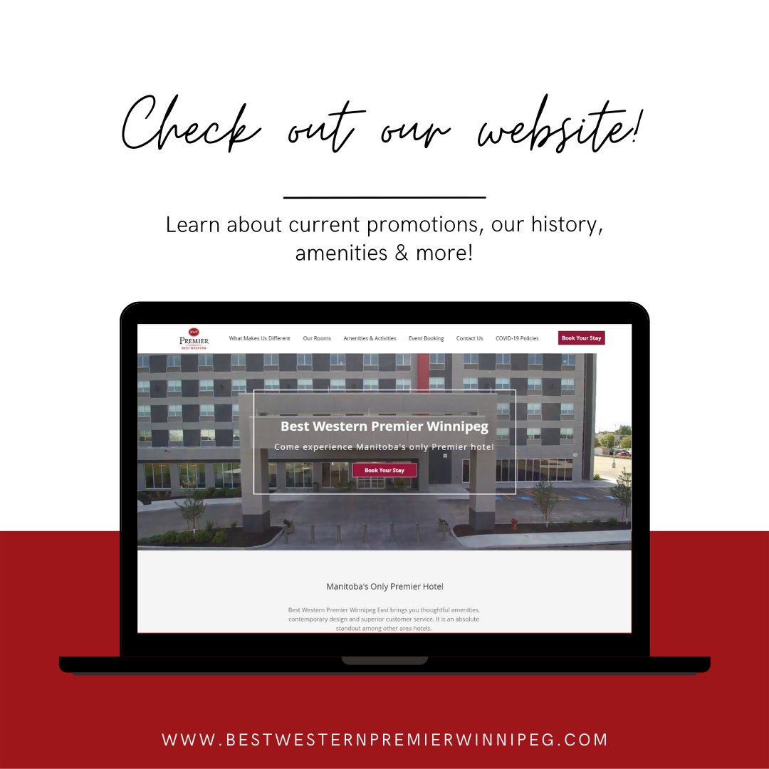 Want to learn more about us?
Check out our website!

#BWPW #bwsmiles #bestwestern #ywg #winnipeg
#hotel #travel #transcona