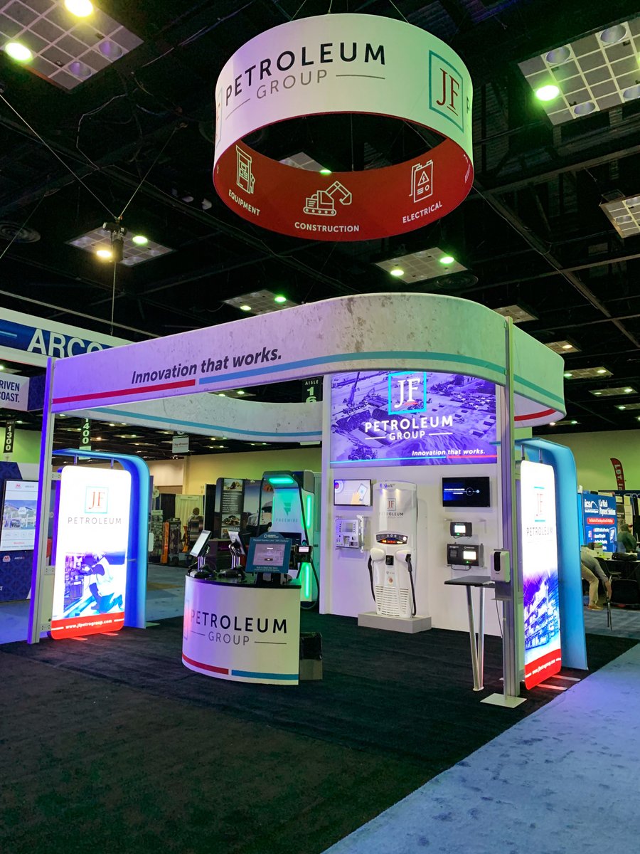 JFPetroGroup's tweet photo. Sneak Peek of our full booth set-up at the #MPACT 2021 Tradeshow! Meet our team at Booth # 1709, where we'll be featuring equipment from @FreeWireTech, @gilbarcoinc, and Online Shopping at https://t.co/Cds3BqLfQ7.

#jfpetrogroup #innovationatwork #mpactbound #mpact2021 https://t.co/ucD8VfxwZr