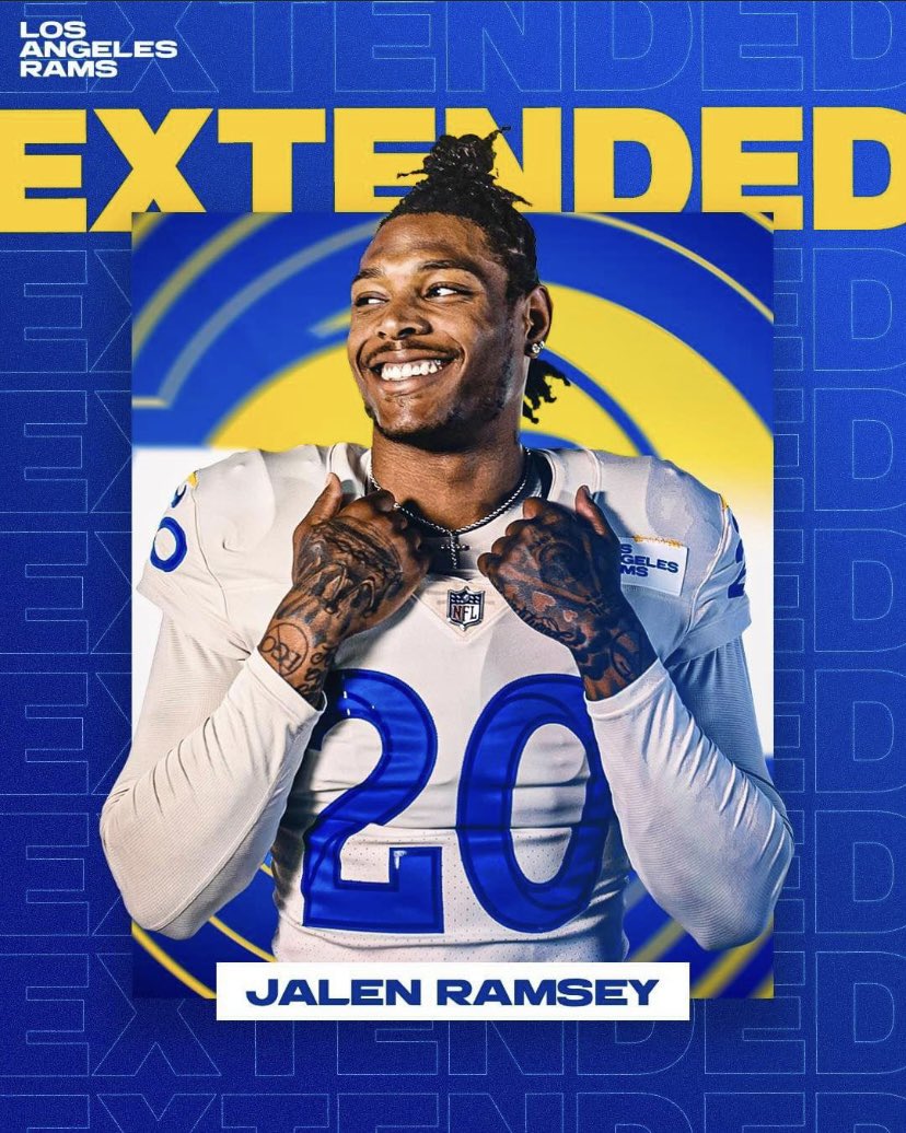 RT @HoldenCantor: 1 year ago today, the #Rams gave an extension to the best corner in the game @jalenramsey https://t.co/zbwKAG85oi