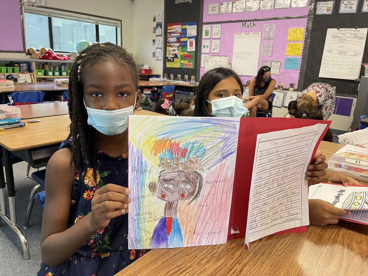 MrDailey_Garin's tweet photo. “Royal Readings” took place today in Mrs. Condrin’s 3rd grade class. Students wrote and illustrated what they were the King and Queen of. https://t.co/bXnNaLNIUO