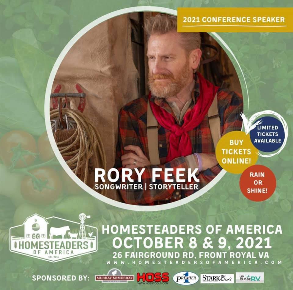 joeyandrory's tweet image. Rory joins the @HomesteadersUSA October 8th &amp;amp; 9th conference lineup in VA. Tickets can be purchased here: homesteadersofamerica.com/2021-conferenc…