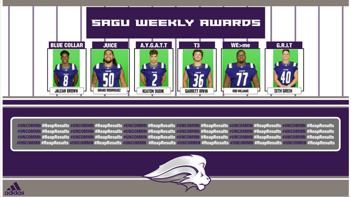 NelsonUFootball's tweet photo. Core Value Winners for Week from Week 1 Win
#ReapResults
#UNCOMMN https://t.co/A7OpufV9VU