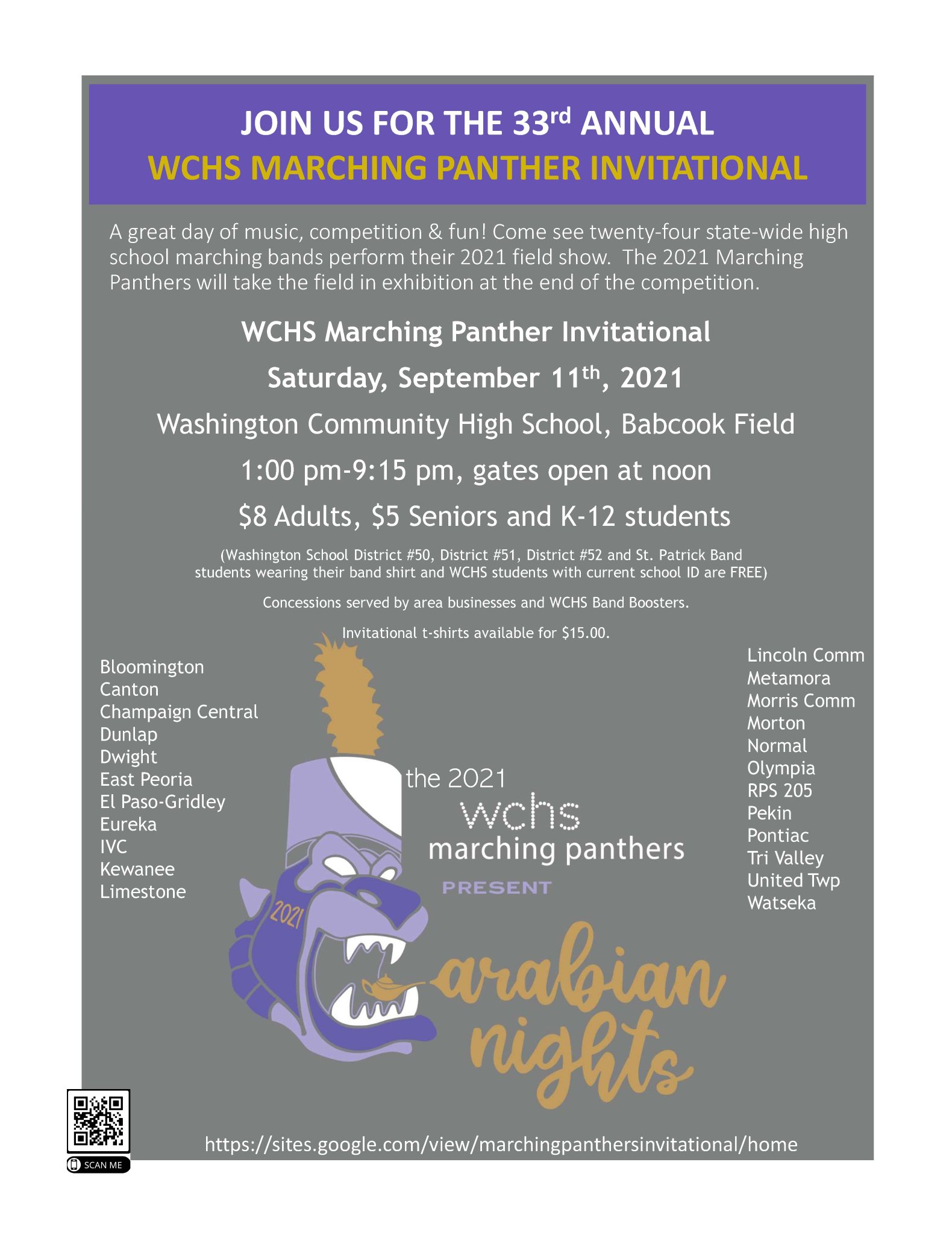 WCHS 308 on Twitter "33rd Annual WCHS Marching Panther Invitational