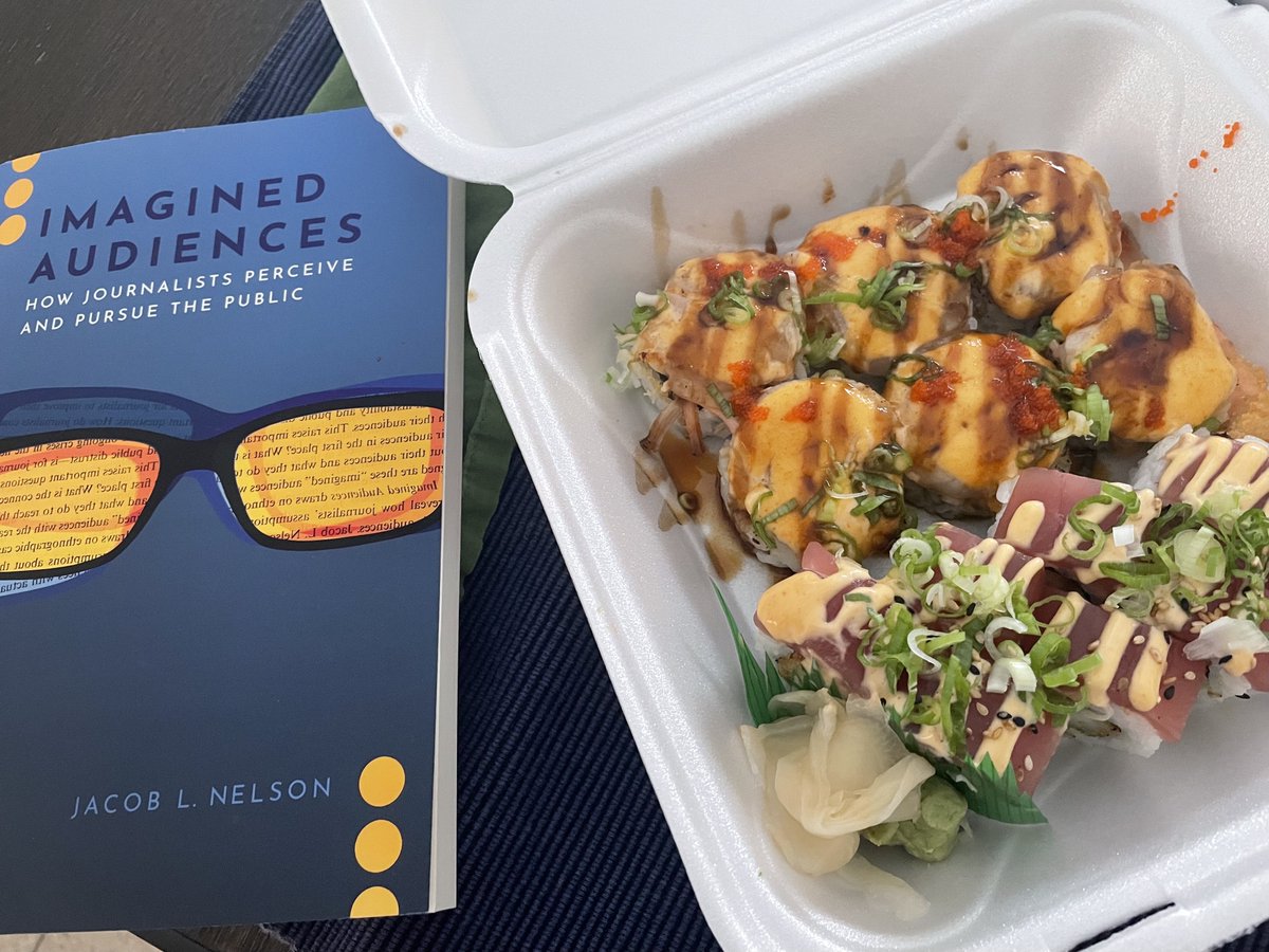 sushi and the book "Imagined Audiences" by Jacob Nelson