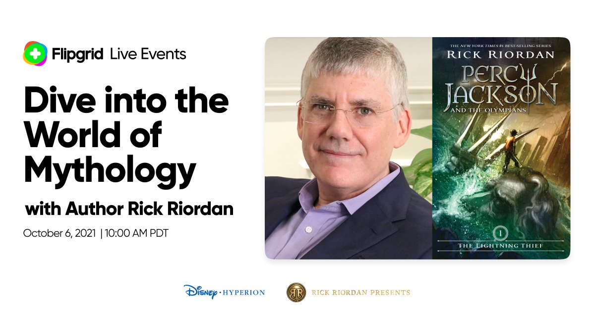 Join us and <a href="/DisneyBooks/">Disney Books</a> on October 6th at 10am PT to meet best-selling author <a href="/RickRiordan/">Rick Riordan</a> of the #PercyJackson series! Learners will dive into the world of fantasy and mythology and explore their own creativity. 🔮 Register for free now: aka.ms/RickRiordan