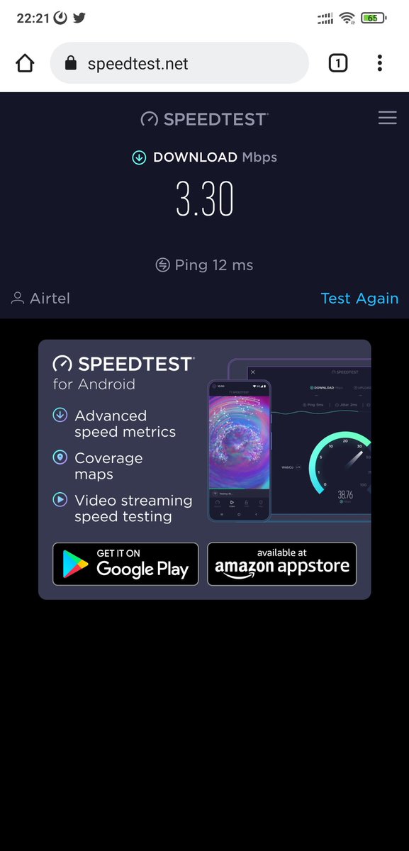 _breakthecode's tweet image. Only paying for 200mbps of speed but getting so much more look
Thanks @airtelindia @Airtel_Presence
Gonna switch to @reliancejio now.
I hope they will give me only what I'm paying for.