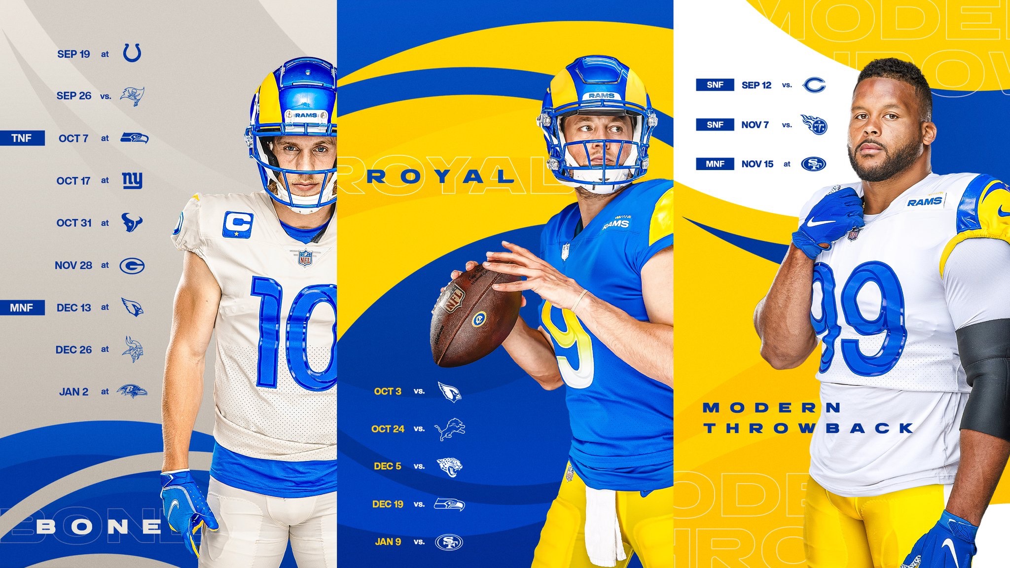 Rams unveil 2023 uniform schedule