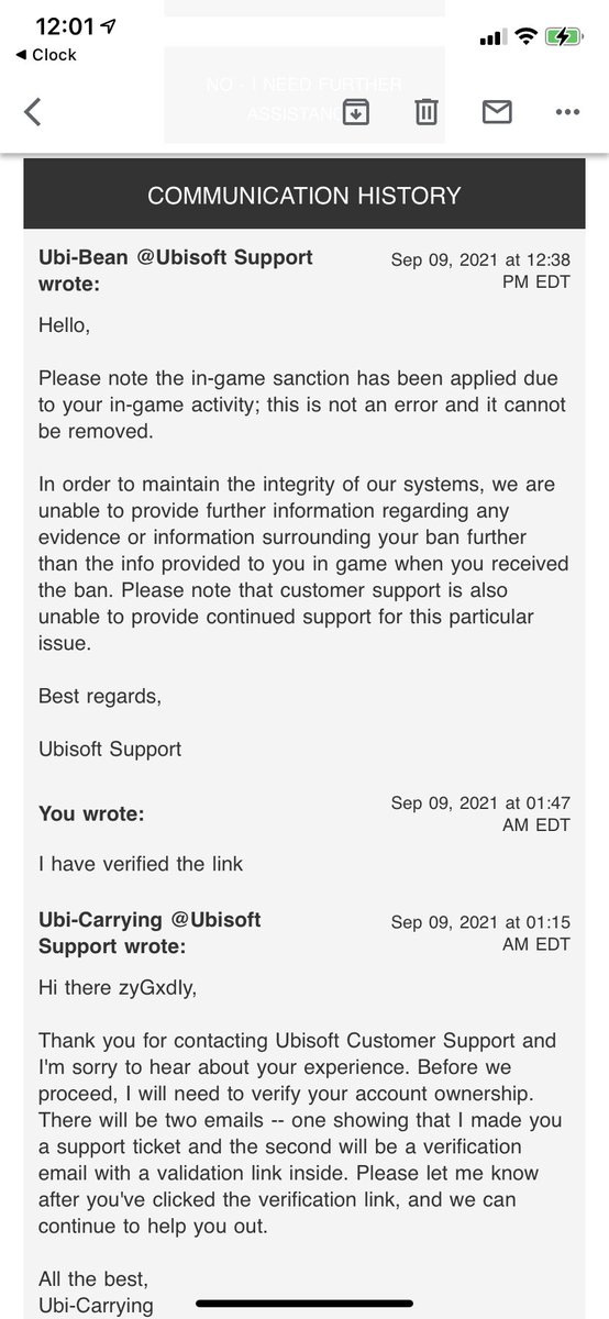 Aight thanks <a href="/UbisoftSupport/">Ubisoft Support</a> for no fucking help, piece of shit game. I wasn’t even cheating. Was my first fuckin ranked match ever on PC
