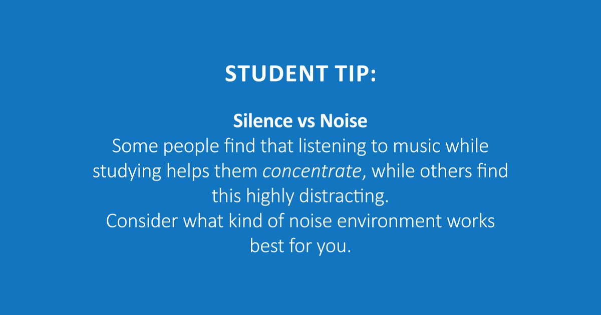 Identify your best study location. We all have different preferences. 
Maybe a library isn't the best place for you.
If you are planning to study, you should determine how much background noise you need.
#ctcstudentlife