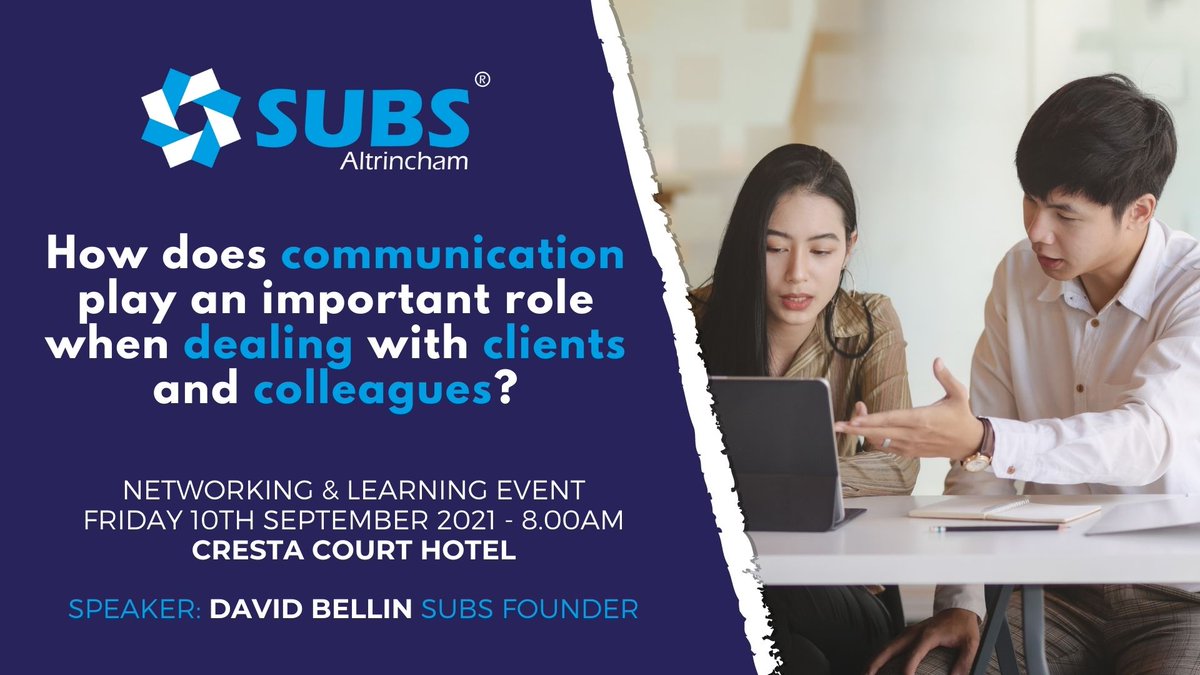 We're finally back tomorrow and we can't wait to meet with you all again at the Cresta Court Hotel.

Get ready for some laughs, some learnings and some new connections as we go back face-to-face!

Just click on this link to join us: portal.subsbusinessevents.co.uk/post/subs-altr…