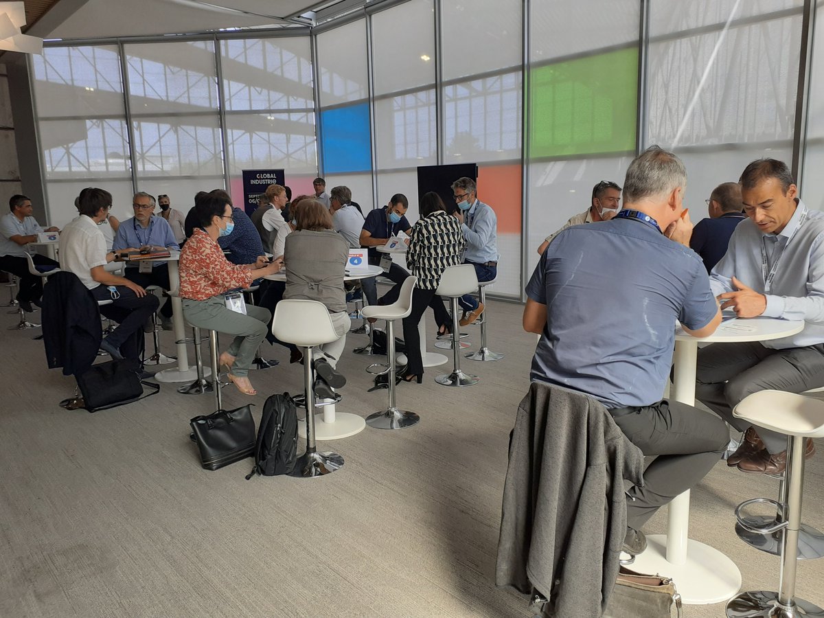 MECABOURG01's tweet photo. A l'occasion du @Salon_GI, @MECABOURG01, @Mecaloire, #Vilesta et @Pole_CIMES ont organisé un temps de networking entre leurs adhérents. Une mise en relation appréciée par les 23 participants. Le rendez-vous est pris pour une prochaine rencontre en 2022. https://t.co/GrdBFXfwNo