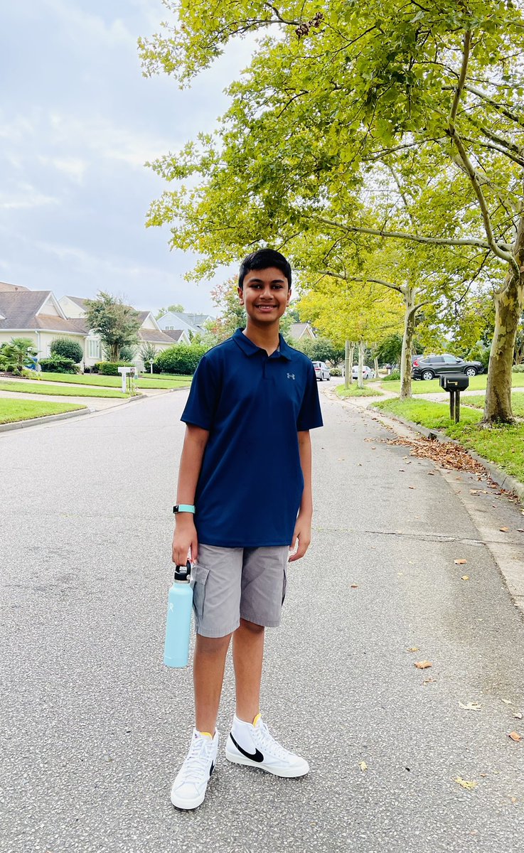 SurabhiApril's tweet photo. First day of 10th for Esha and 7th for Neel. Wish you both great year ahead @Principal4GT @BrickellAcademy @OceanLakesHS  #VBFirstDay #ODS #OLHS https://t.co/V208Ban6ZL