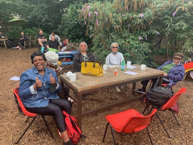 connecthackney's tweet photo. Great to see some familiar faces at today's Older People's Committee 'summer social' held at Dalston Curve Garden.
#E8 #ageingbetter #ConnectHackney #Hackney
@connecthackney @hackneycvs @tnlcomfund @Ageing_Better https://t.co/oFdmAxHJnX