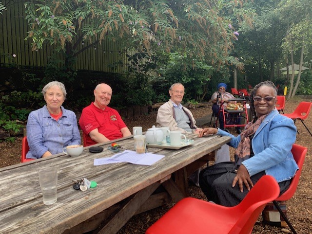 connecthackney's tweet photo. Great to see some familiar faces at today's Older People's Committee 'summer social' held at Dalston Curve Garden.
#E8 #ageingbetter #ConnectHackney #Hackney
@connecthackney @hackneycvs @tnlcomfund @Ageing_Better https://t.co/oFdmAxHJnX