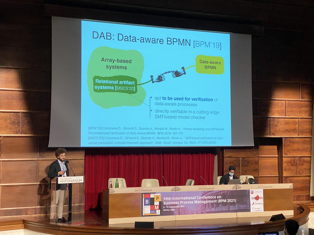 Manfred Reichert (@manfredreichert) on Twitter photo #BPM2021 Andrey Rivkin <a href="/AndyRivkin/">Andy Rivkin</a> presenting very interesting progress on ∆-BPMN - a language and verifier for data-aware BPMN <a href="/marmont81/">Marco Montali</a> <a href="/BPMConf/">BPM Conference</a> #BPM2021 Andrey Rivkin <a href="/AndyRivkin/">Andy Rivkin</a> presenting very interesting progress on ∆-BPMN - a language and verifier for data-aware BPMN <a href="/marmont81/">Marco Montali</a> <a href="/BPMConf/">BPM Conference</a>