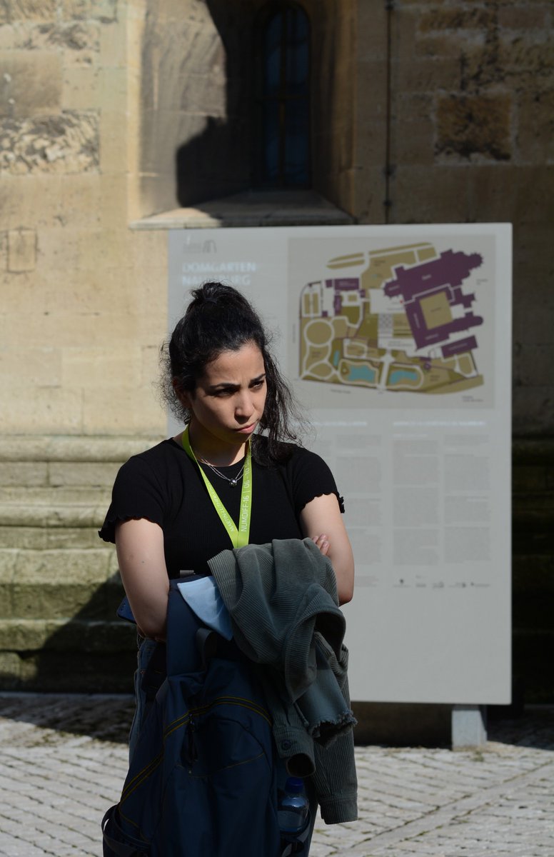 EtnThread's tweet photo. Exploring @UNESCO world heritage site #naumburg cathedral in @sachsenanhalt during #numdiff16 conference at @UniHalle: @DavideManfredo, Narges and @CokajErgys with famous https://t.co/3KYYyu3eWe https://t.co/Gn5d0p1au0