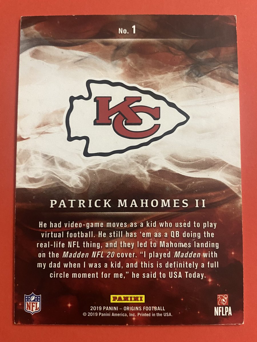 chiefscardspain's tweet photo. Patrick Mahomes II - Origins 2019
@PatrickMahomes @Chiefs @Chiefs_Esp @chiefscardspain @asocards @Vation97 @PaniniAmerica https://t.co/KyfAgixsDE