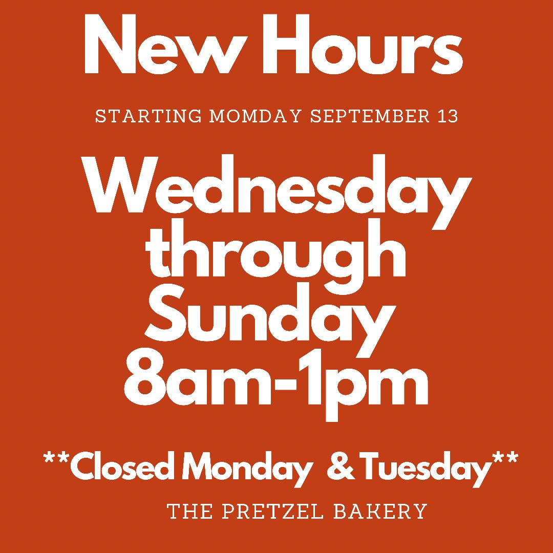 We’re changing our schedule due to the ongoing labor shortage.  Our staff has been incredible getting us to this point but we are stretched thin and it’s taking a toll.  Our goal is to get back to our regular schedule ASAP.  We appreciate your understanding and support.