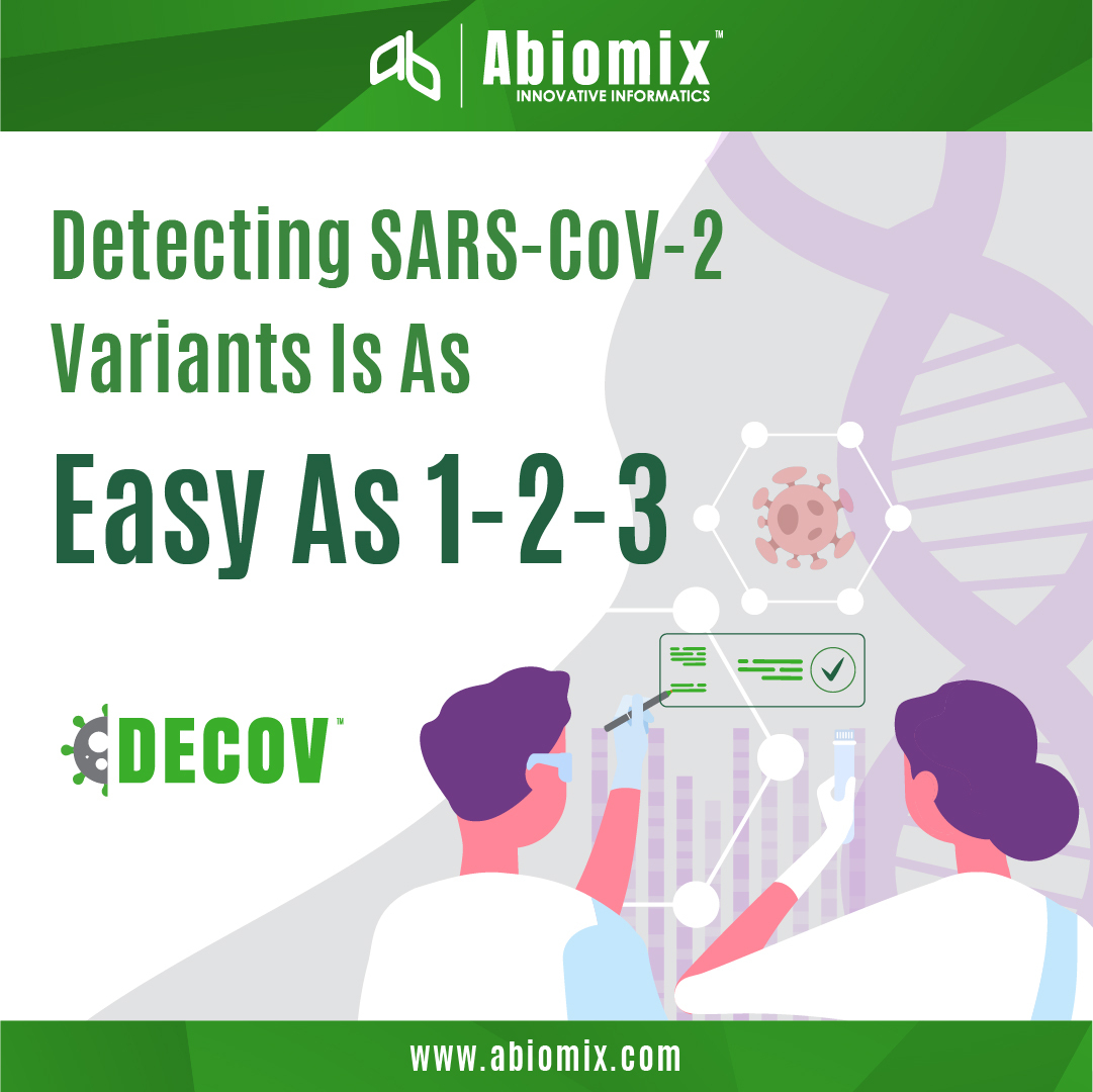 Abiomix1's tweet photo. DECOV is a user-friendly SARS-CoV-2 detection software. In fact, operating it as easy as 1-2-3. Send us an email at inquiries@abiomix.com to know more.
#bioinformatics #ngsdatanalysis #sarscov2 #sarscov2dataanalysis #COVID19 #Abiomix #DECOV https://t.co/8IqccwHorL