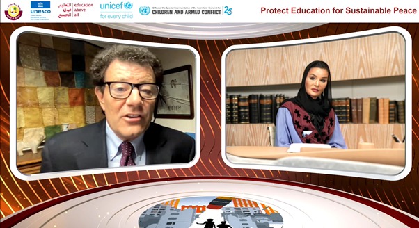 EAA_Foundation's tweet photo. “Today is our rallying point. It is time for the international community to demand action and bring those who commit attacks on education to justice.” - Her Highness Sheikha Moza bint Nasser, SDG Advocate &amp; Chairperson of @EAA_Foundation https://t.co/tCGXJW5PIQ